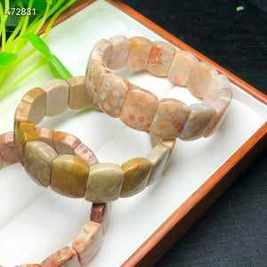 Natural Coral Jewels® - Yellow coral beaded bracelet for men and women - NaturJewels®