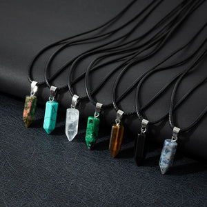 Natural Stone Jewels® - 7 Pcs/set Natural quartz crystal pendant. Necklaces for men and women - NaturJewels®